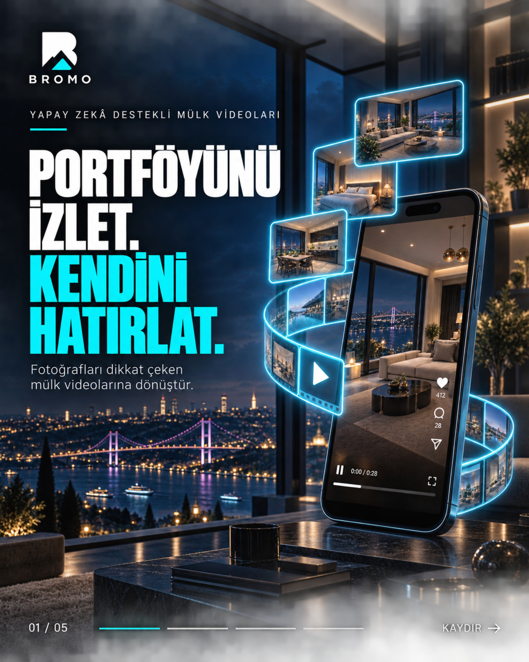 AI mülk videoları